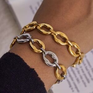 18K Gold Plated Chain Link Bracelet
